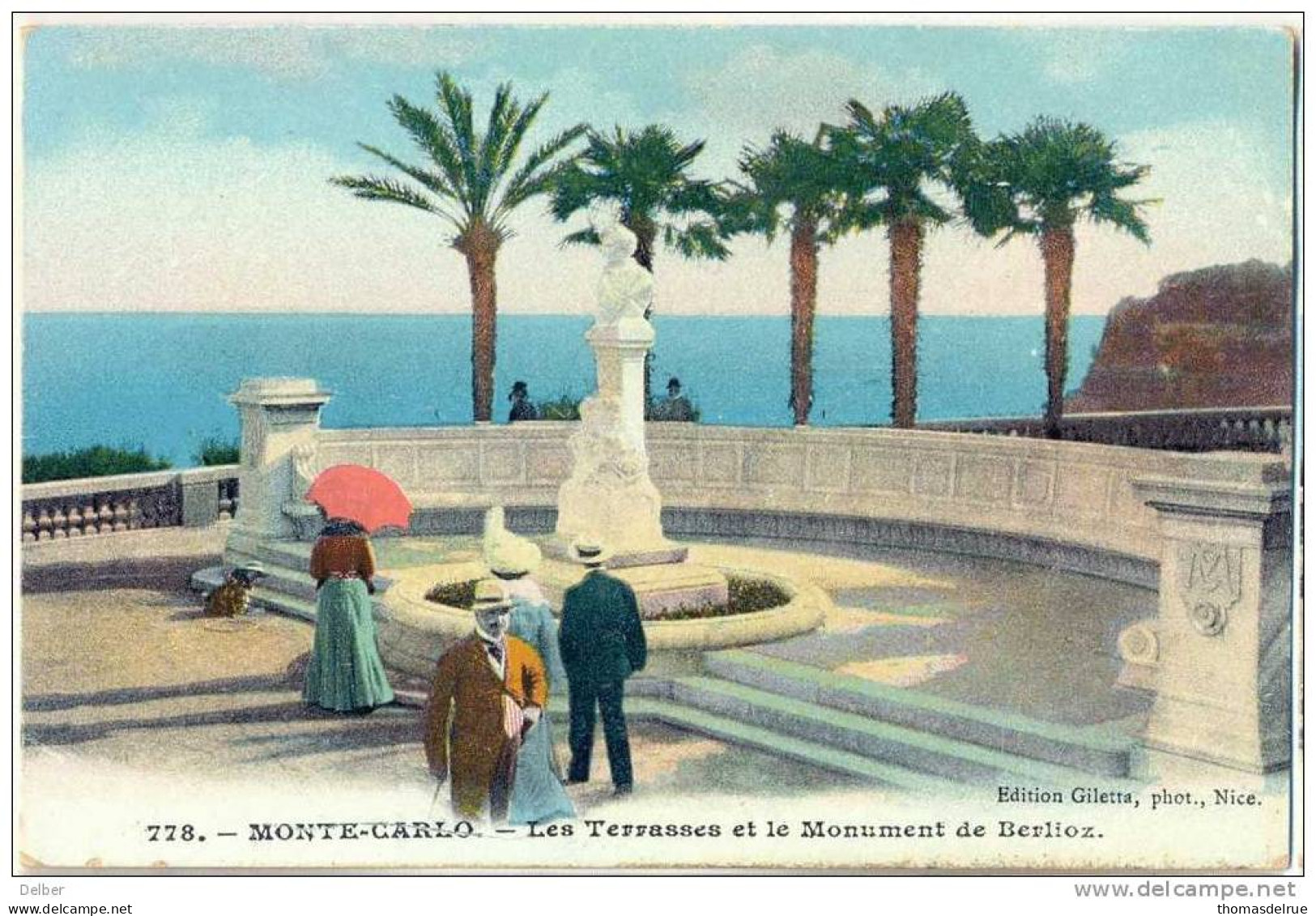 Cc237 : 778.- MONTE-CARLO - Les Terrasses Et Le Monument De Berlioz  ( Luxe - Druk ) - Les Terrasses