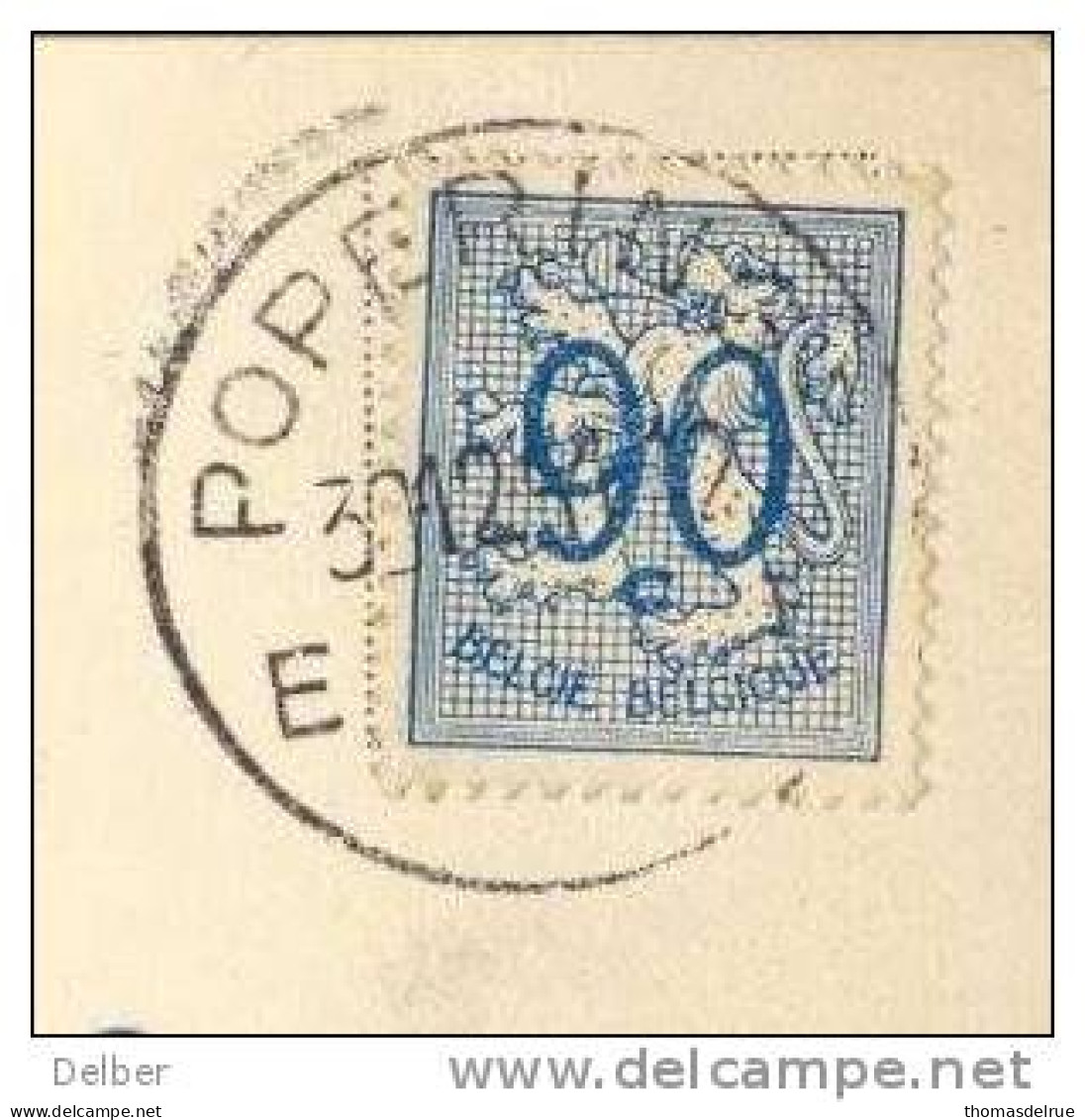 _R750: Nieuwsjaarskaart... Met N° 858: E POPERINGE E - 1951-1975 Heraldieke Leeuw