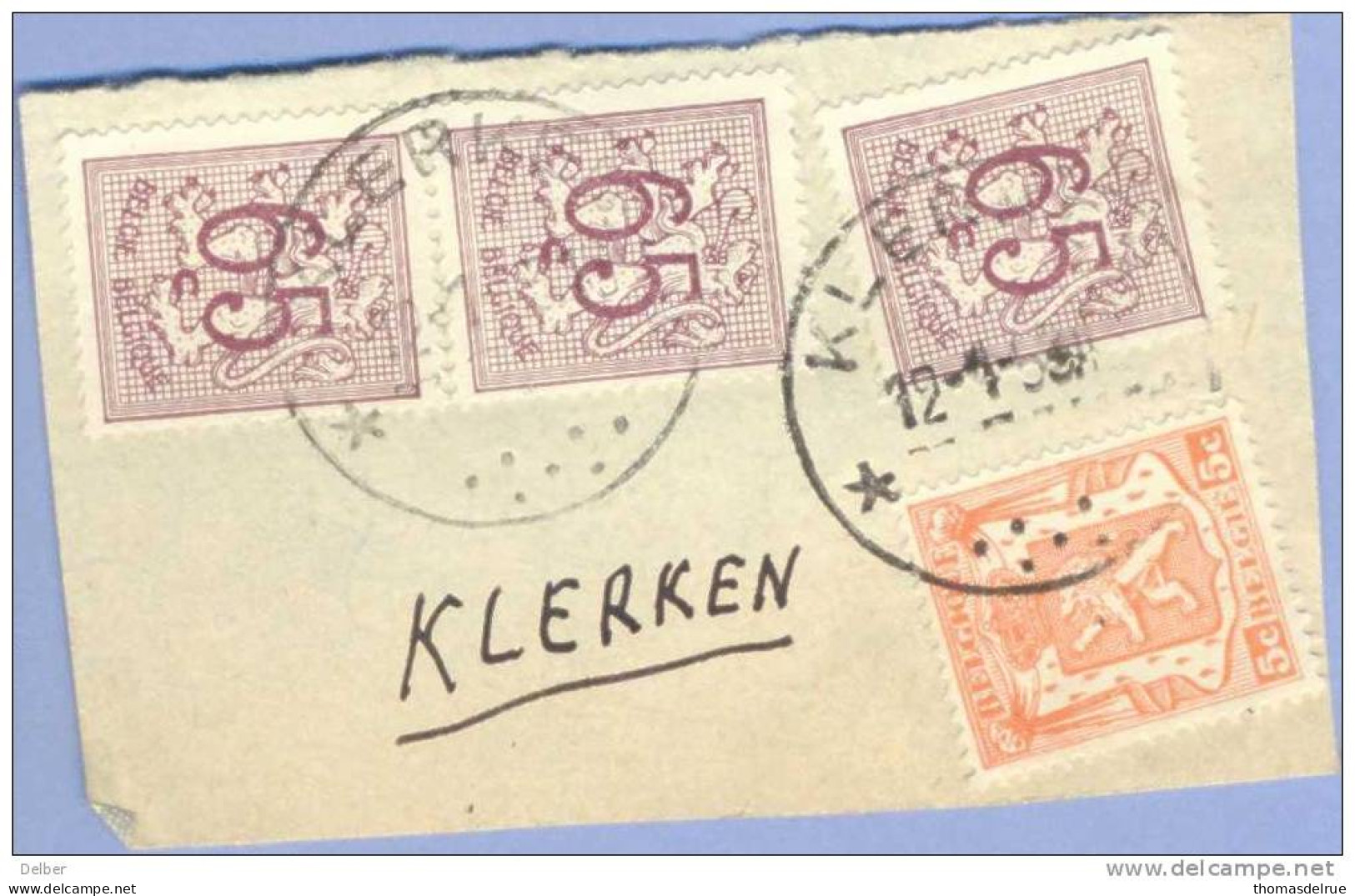 Ft-808: 3x N° 856 +  N° 419: [°]: * KLERKEN  * - 1951-1975 Heraldieke Leeuw