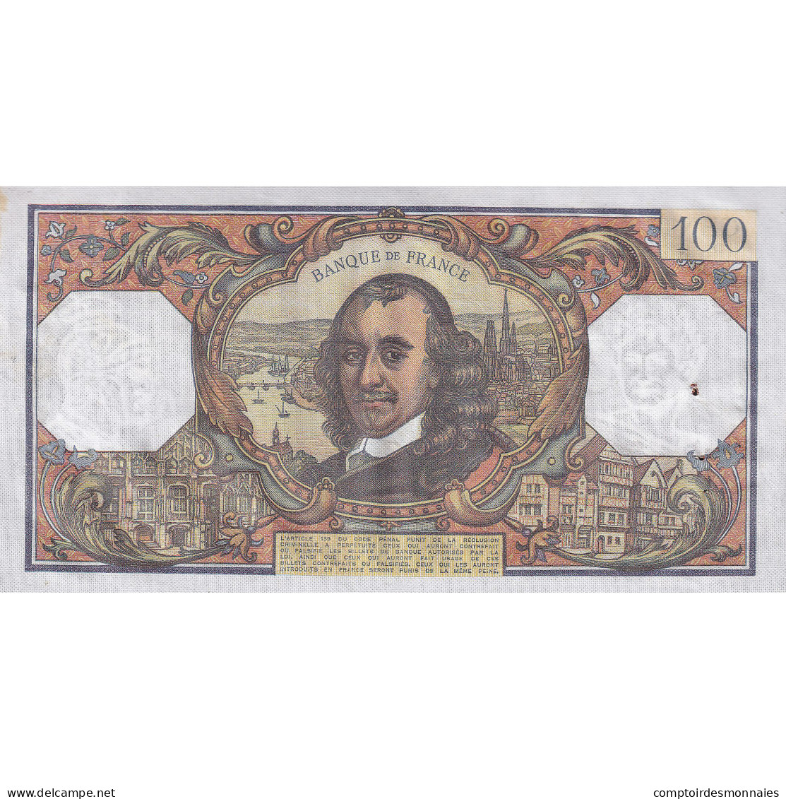 France, 100 Francs, Corneille, 1973, Z.720, TTB, Fayette:65.42, KM:149d - 100 F 1964-1979 ''Corneille''