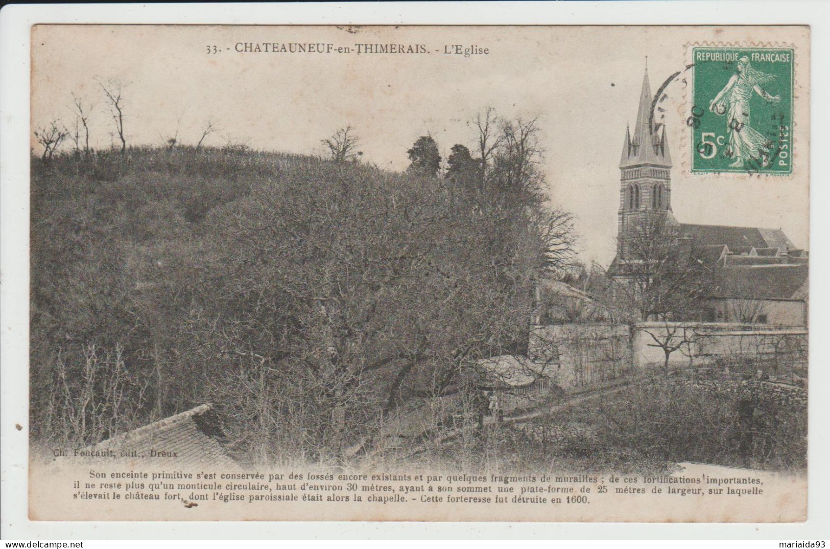 CHATEAUNEUF EN THYMERAIS - EURE ET LOIR - L'EGLISE - Châteauneuf