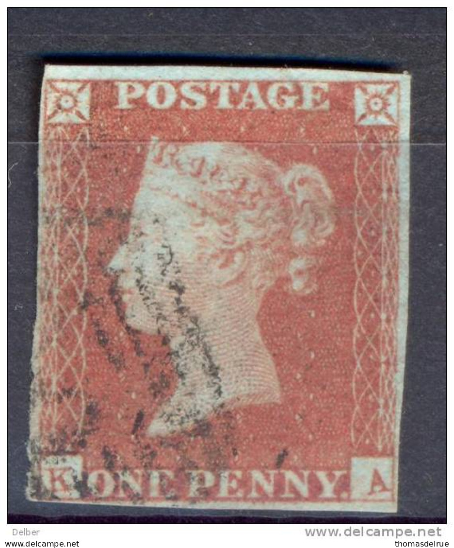 Ua418: Penny Red : Imperf. SG#8-12 : K__A  >>> 4 Margins... - Used Stamps