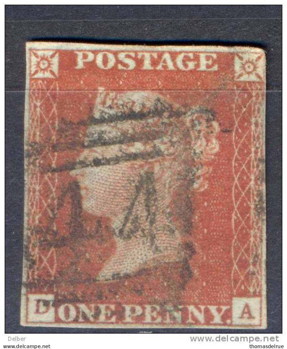 Ua473: Penny Red : Imperf. SG#8-12 : D__A - 4 Margins - Usados