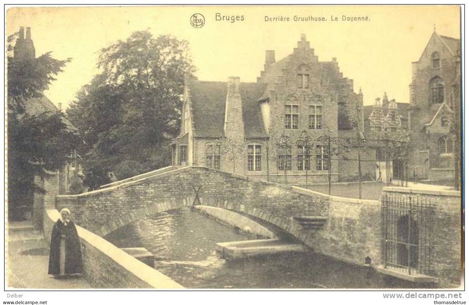 _N961:kaart  Als S.M. Verstuurd Uit:14* BRUGGE 14* BRUGES: Noodstempel (= Postagentschap - Sterstempel)>F - Fortune Cancels (1919)