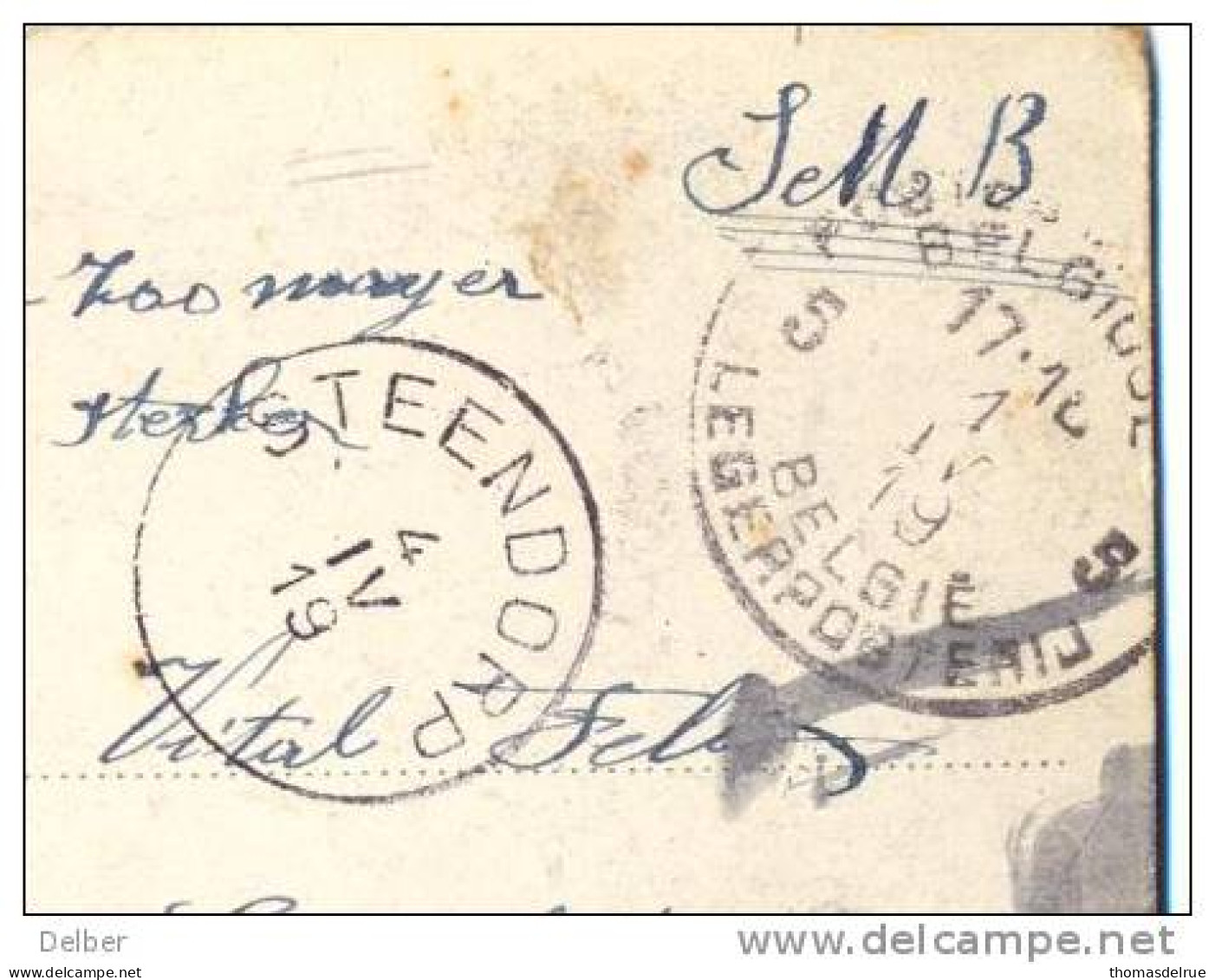 _L980: Fantasiekaart Als S.M. :5 PMB-BLP 5 > STEENDORP: Aankomst: NOODSTEMPEL : Gewijzigd Datummidden: 4 IV 19 - Fortuna (1919)