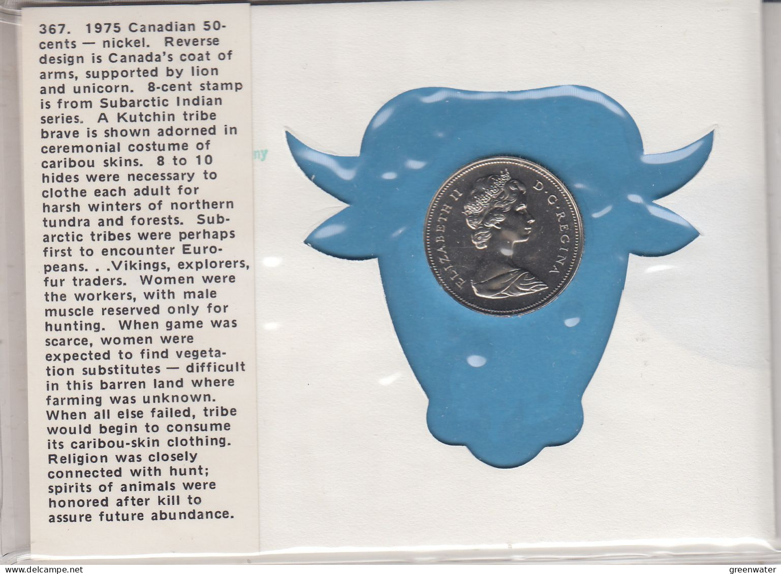 Canada Numisletter 50 Cent Coin Ca Calgary 12.V.1975 (CN152E) - Storia Postale