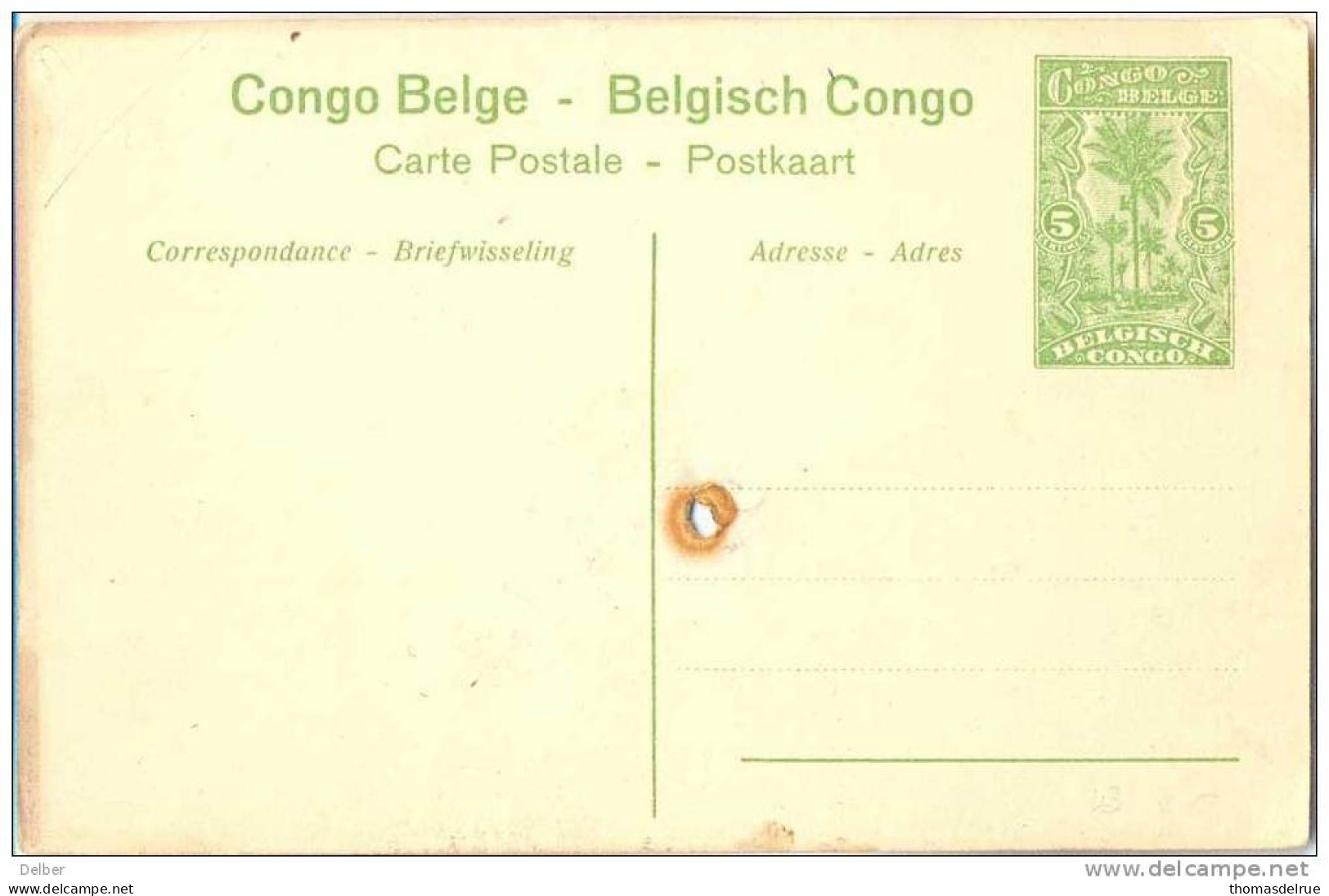 _G538: 21 CONGO BELGE BELGISCH CONGO KABINDA CORPS DE GARDE ET LA PRISON...5ct... Met Pigat... - Ganzsachen