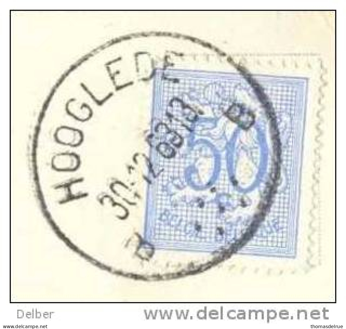 _G618: Fantasiekaart: N° 854: B_ HOOGLEDE _B > Brugge - 1951-1975 Heraldic Lion
