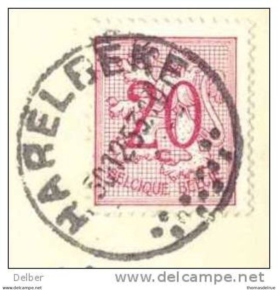 _G638: Fantasiekaart: N° 851: HARELBEKE > Poperinge - 1951-1975 Heraldic Lion