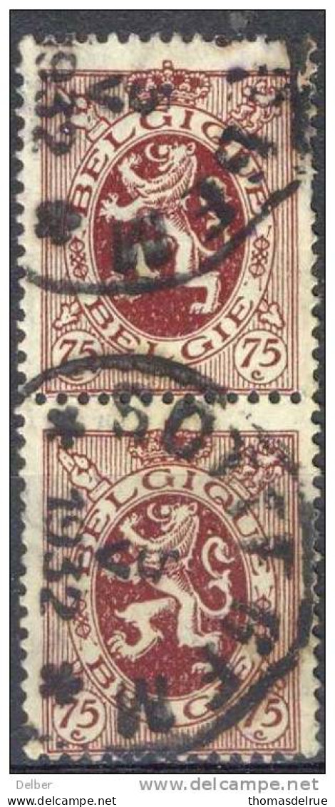 Gk262:N° 288A In Paar: Met Telegraafstempel: SOTTEGEM - 1929-1937 Heraldic Lion