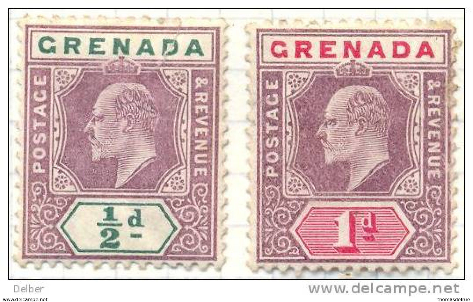 Qx206: GRENADA: Y.&T.N° 38 & 39 : Mint Hinged: * - Grenade (...-1974)