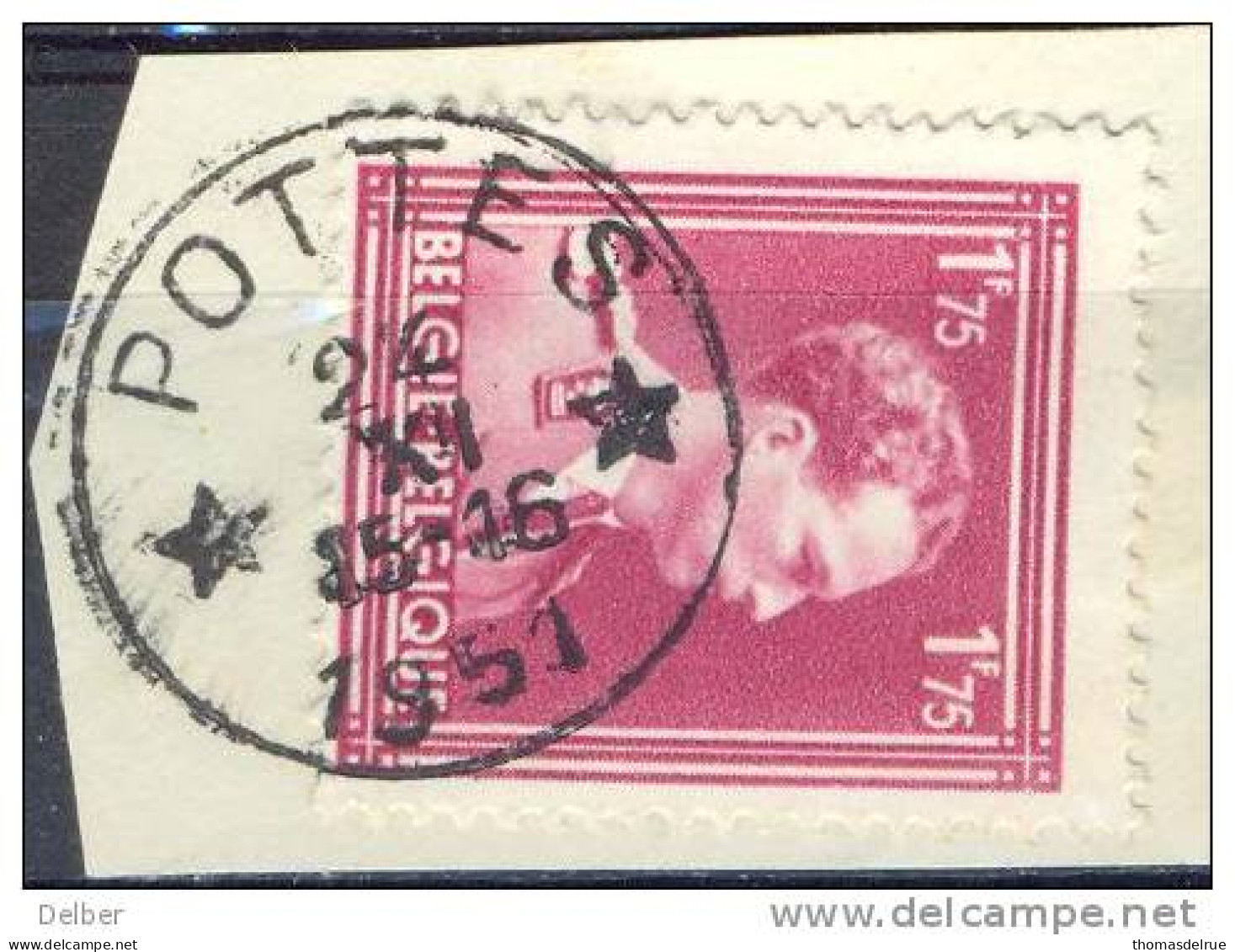 Qr793: N° 832:  * POTTES * : Sterstempel  / Fragment - 1936-1957 Collar Abierto