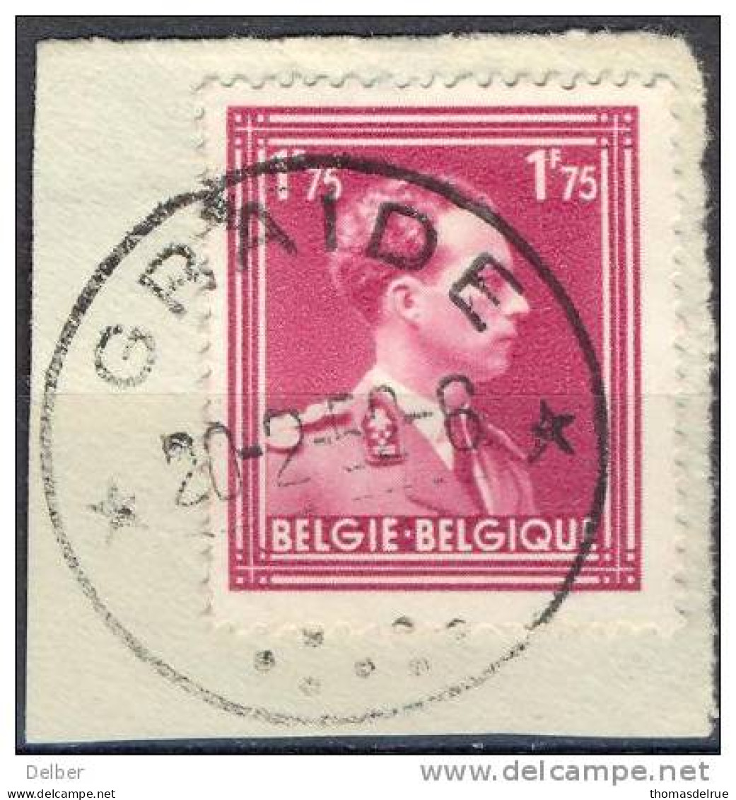 Qr806: N° 832:  * GRAIDE *  : Sterstempel  / Fragment - 1936-1957 Open Kraag