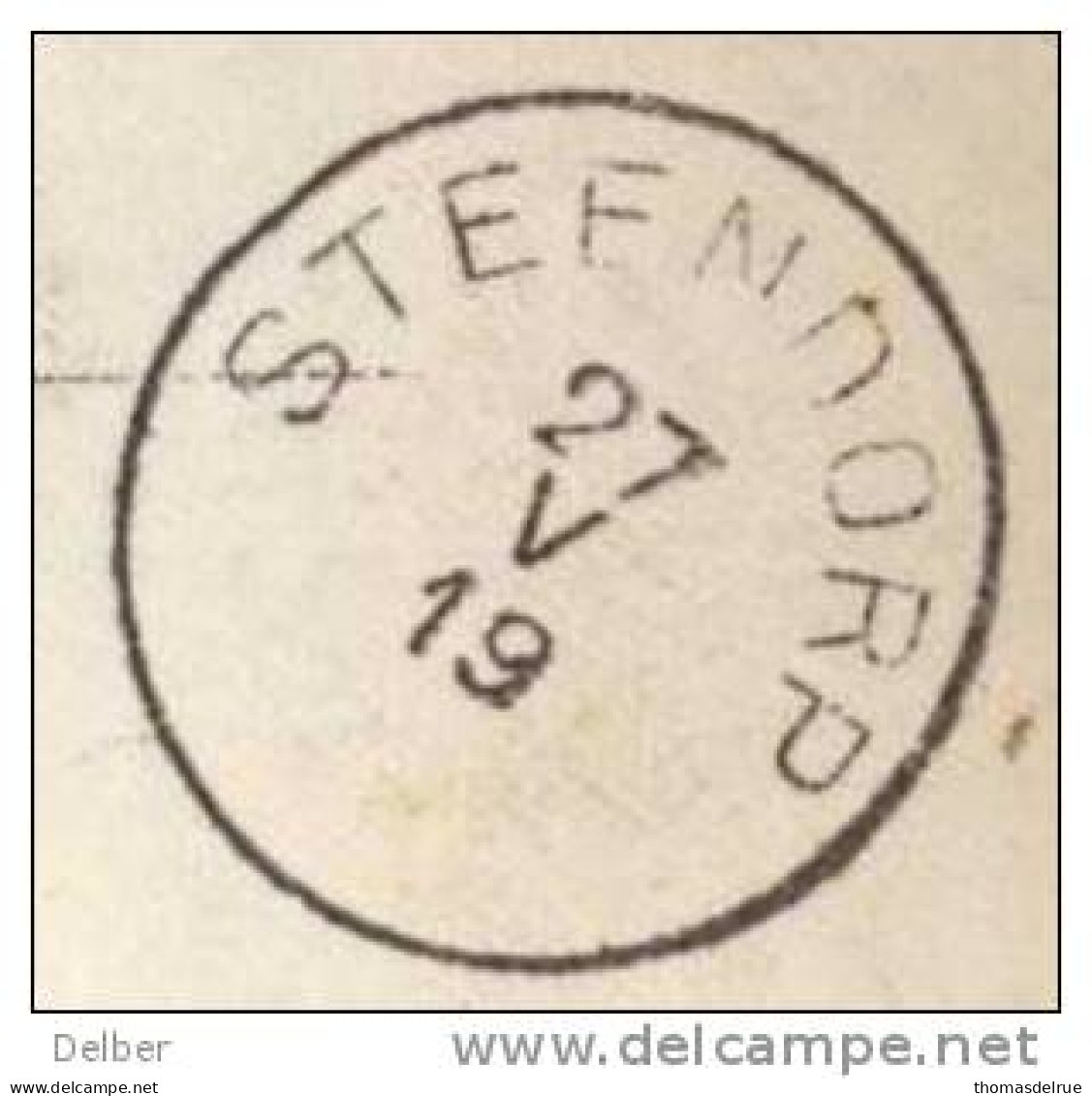 _G463: Fantasiekaart Verstuurd Als S.M. Vanuit STEENDORP:  NOODSTEMPEL: Gewijzigd Datummidden: 27 V 19 Naar Een Militair - Fortune Cancels (1919)