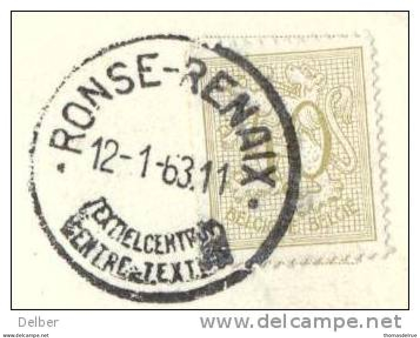 _G510: Nieuwjaarskaart: N°853: RONSE - RENAIX  TEXTIELCENTRUM ....> Proven - 1951-1975 Heraldieke Leeuw