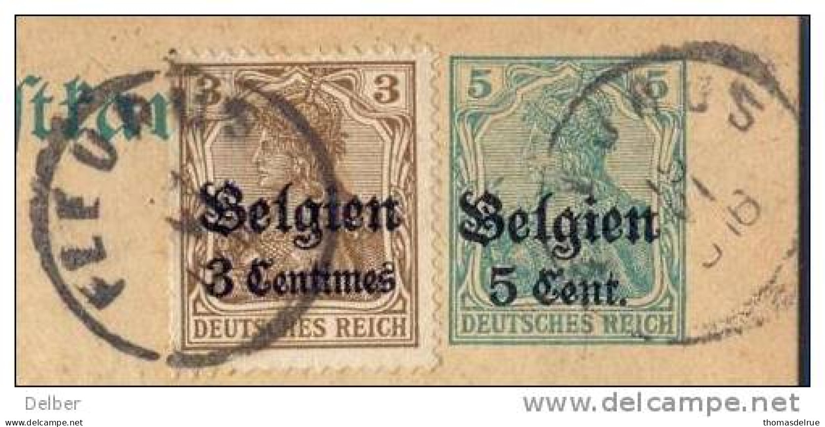 _G224:POSRKARTE:BELGIEN 5 CENT+bijfrankering:BZ1: 3 CENTIMES : FLEURUS > Anvers . - Occupation Allemande