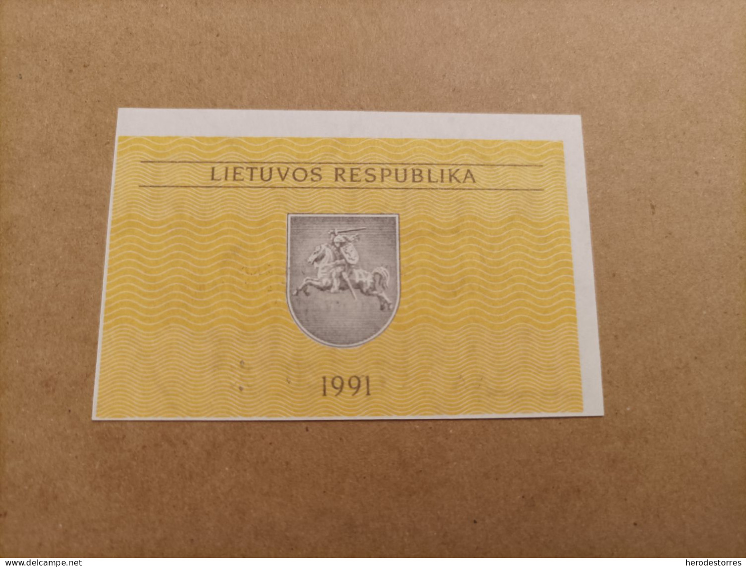 Billete De Lituania De 0,20 Talonas, Año 1991, Serie AA Con Asterisco, UNC - Lithuania