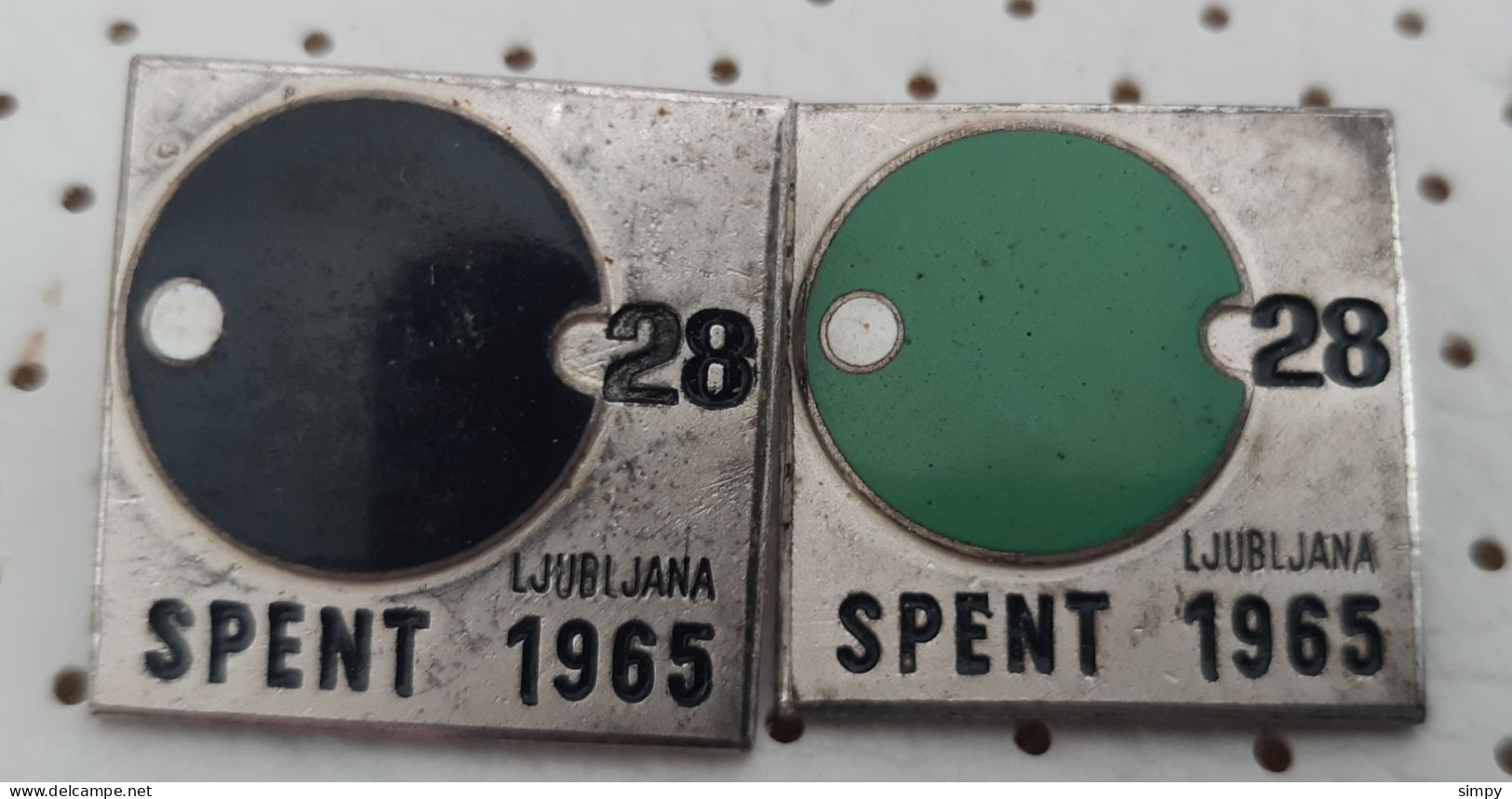 28th World Table Tennis Championship SPENT 1965. Ljubljana, Vintage Pins Berton - Table Tennis