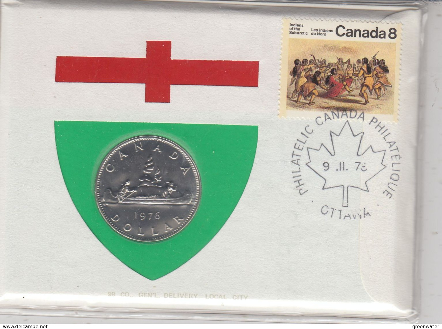 Canada Numisletter 1 Dollar Coin Ca Ottawa 9.II.1976 (CN153E) - Briefe U. Dokumente