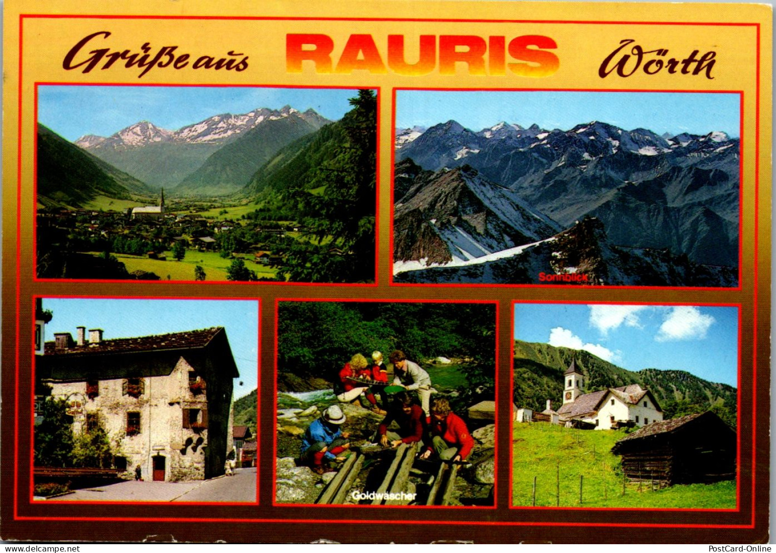 47022 - Salzburg - Rauris , Zittelhaus Am Sonnblick , Blick Gegen Schobergruppe , Mehrbildkarte - Gelaufen 1996 - Rauris