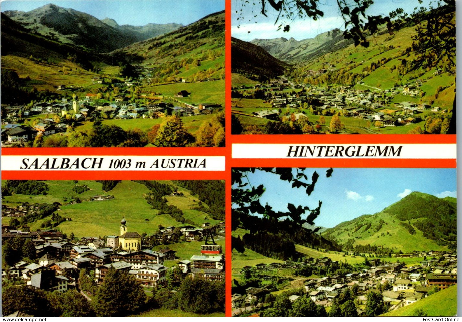 47001 - Salzburg - Saalbach Hinterglemm , Mehrbildkarte - Gelaufen  - Saalbach