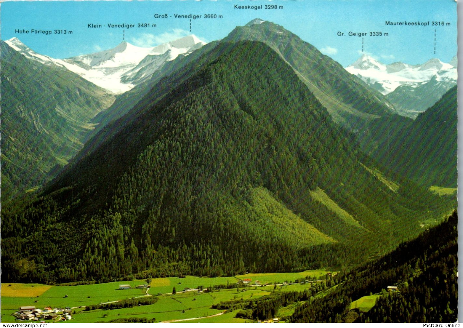 46895 - Salzburg - Neukirchen Am Grossvenediger , Blick Von Rechtegg Gegen Das Obersulzbachtal U. Untersulzbachtal - Neukirchen Am Grossvenediger