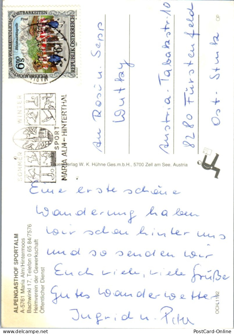 46807 - Salzburg - Maria Alm , Hintermoos , Gasthof Sportalm - Gelaufen  - Maria Alm