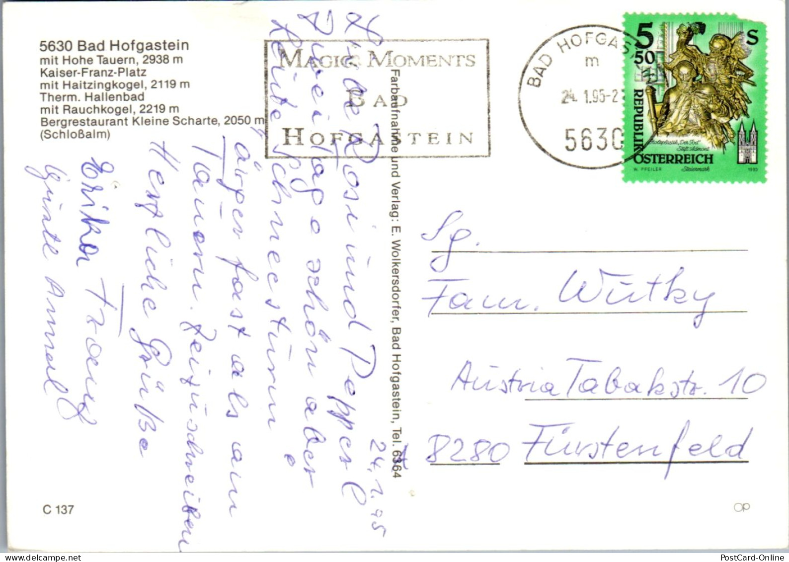 46814 - Salzburg - Bad Hofgastein , Mehrbildkarte - Gelaufen 1995 - Bad Hofgastein