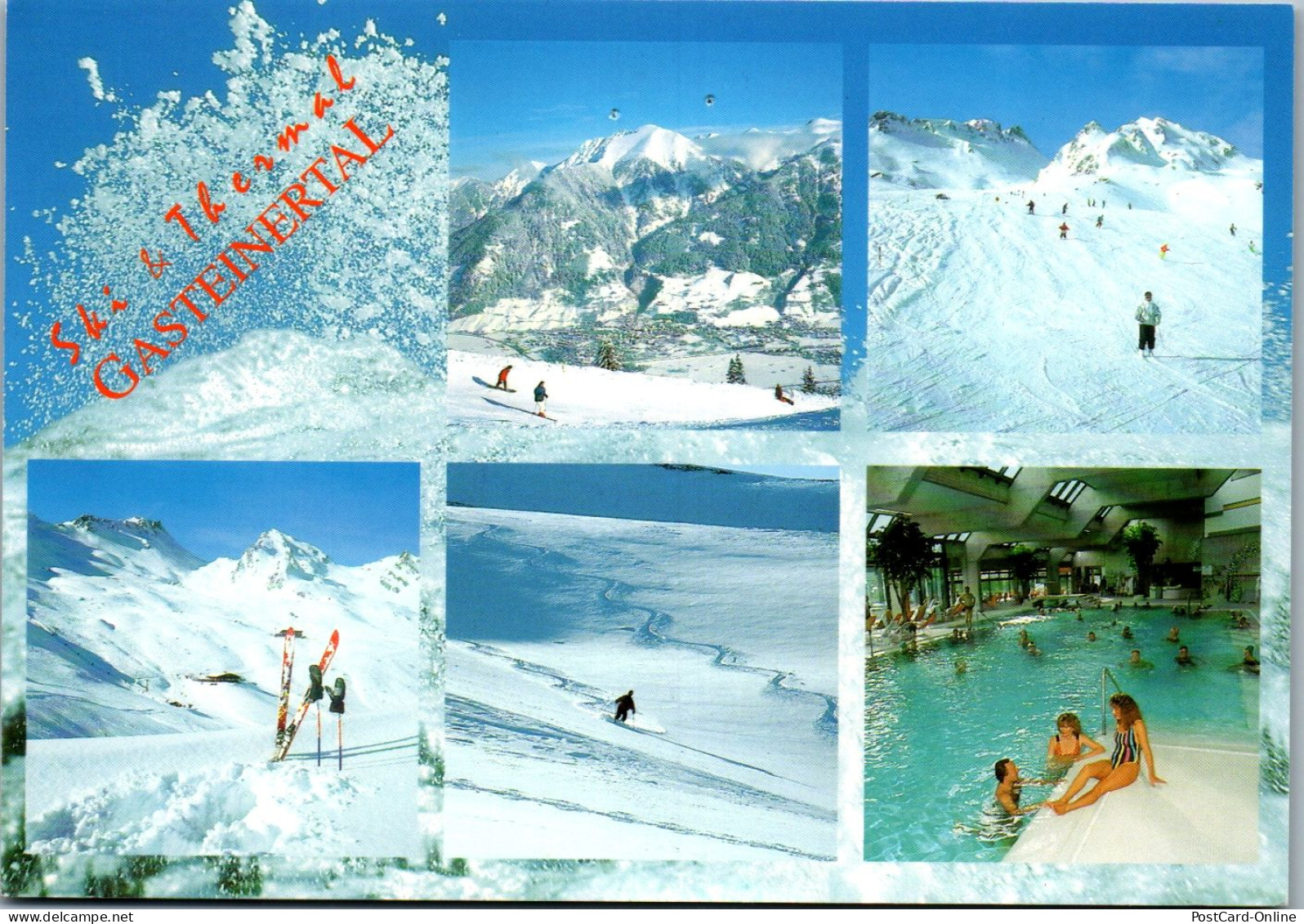 46806 - Salzburg - Bad Hofgastein , Gasteinertal , Ski , Therme , Mehrbildkarte - Gelaufen  - Bad Hofgastein