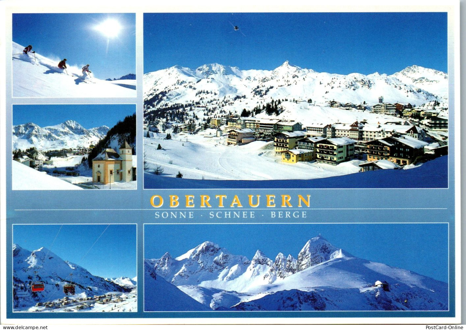 46784 - Salzburg - Obertauern , Ski , Mehrbildkarte - Gelaufen 1999 - Obertauern