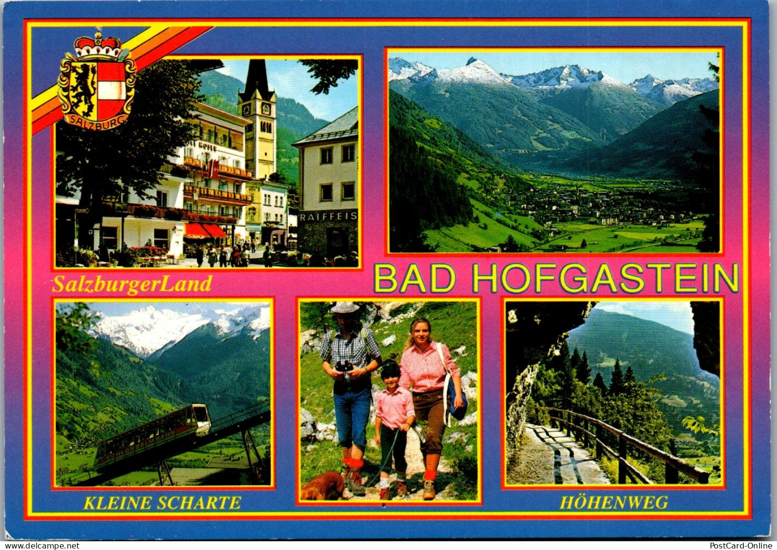 46761 - Salzburg - Bad Hofgastein , Kleine Scharte , Höhenweg , Mehrbildkarte - Gelaufen 1994 - Bad Hofgastein