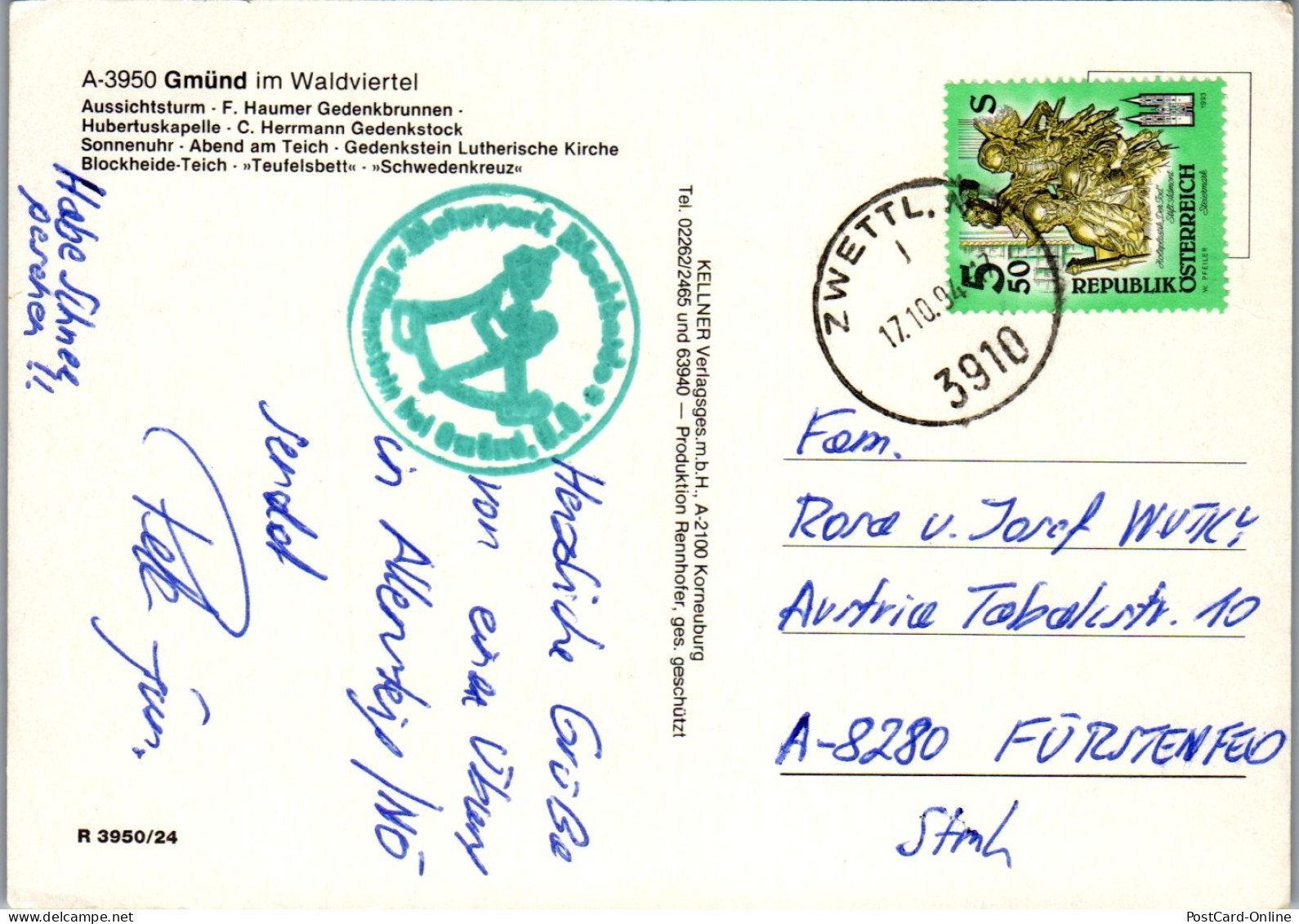 46749 - Niederösterreich - Gmünd , Waldviertel , Mehrbildkarte - Gelaufen 1994 - Gmünd