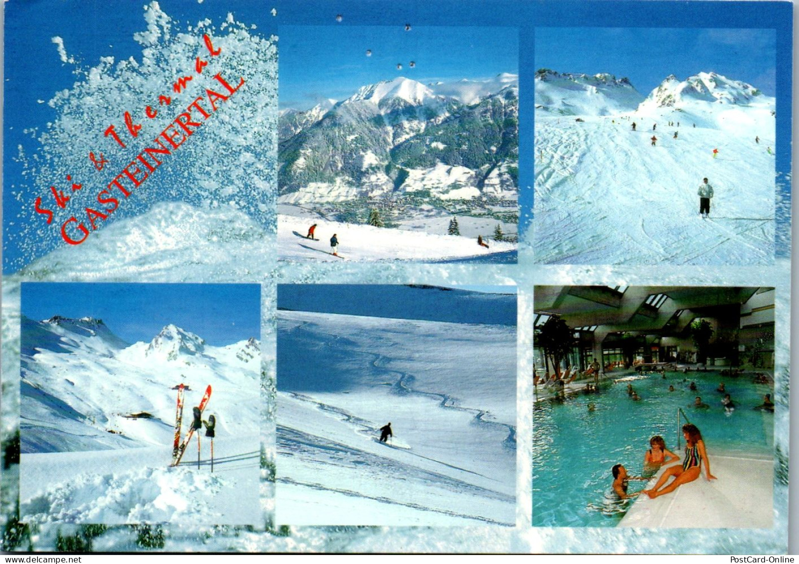 46686 - Salzburg - Bad Hofgastein , Weitmoserskiabfahrt , Skigebiet Schloßalm , Thermentempel - Gelaufen 1997 - Bad Hofgastein