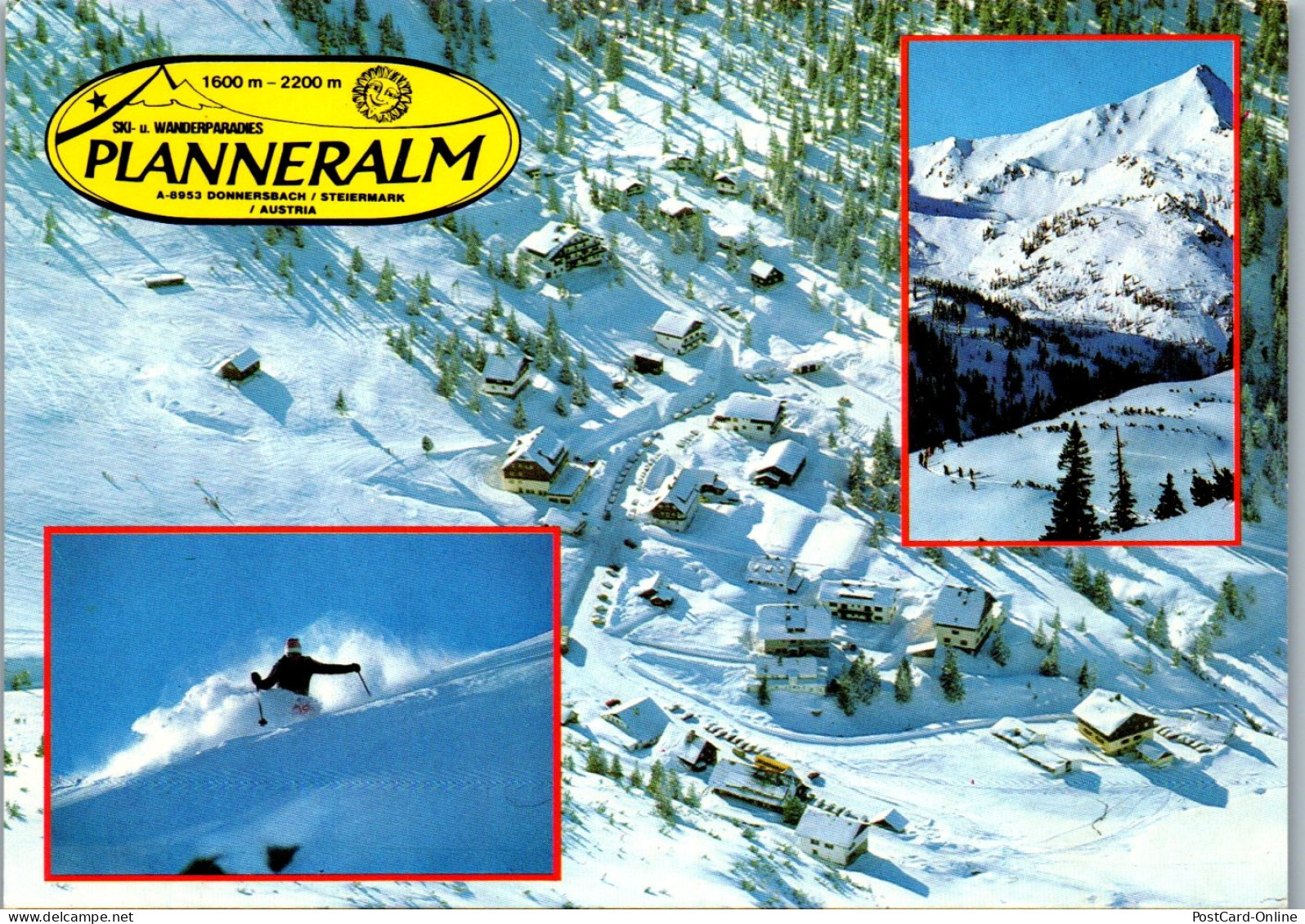 46616 - Steiermark - Donnersbach , Planneralm , Winter , Mehrbildkarte - Gelaufen 1994 - Donnersbach (Tal)