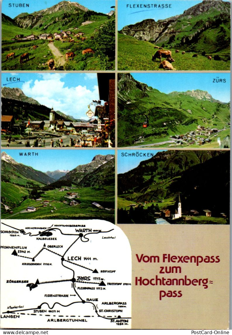 46587 - Vorarlberg - Stuben , Lech , Warth , Flexenstrasse , Hochtannbergpass , Zürs , Schröcken - Gelaufen 1998 - Stuben