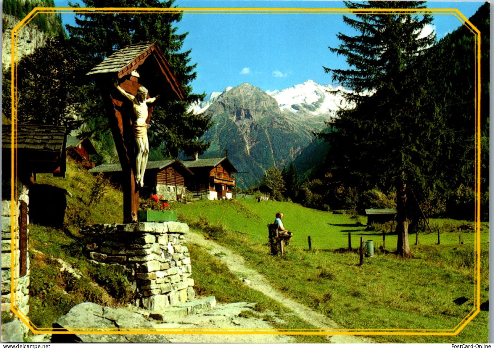 46585 - Salzburg - Bad Gastein , Malerwinkel Himmelwand Tischlerkargletscher , Grüner Baum Luis Trenker Marterl - Bad Gastein