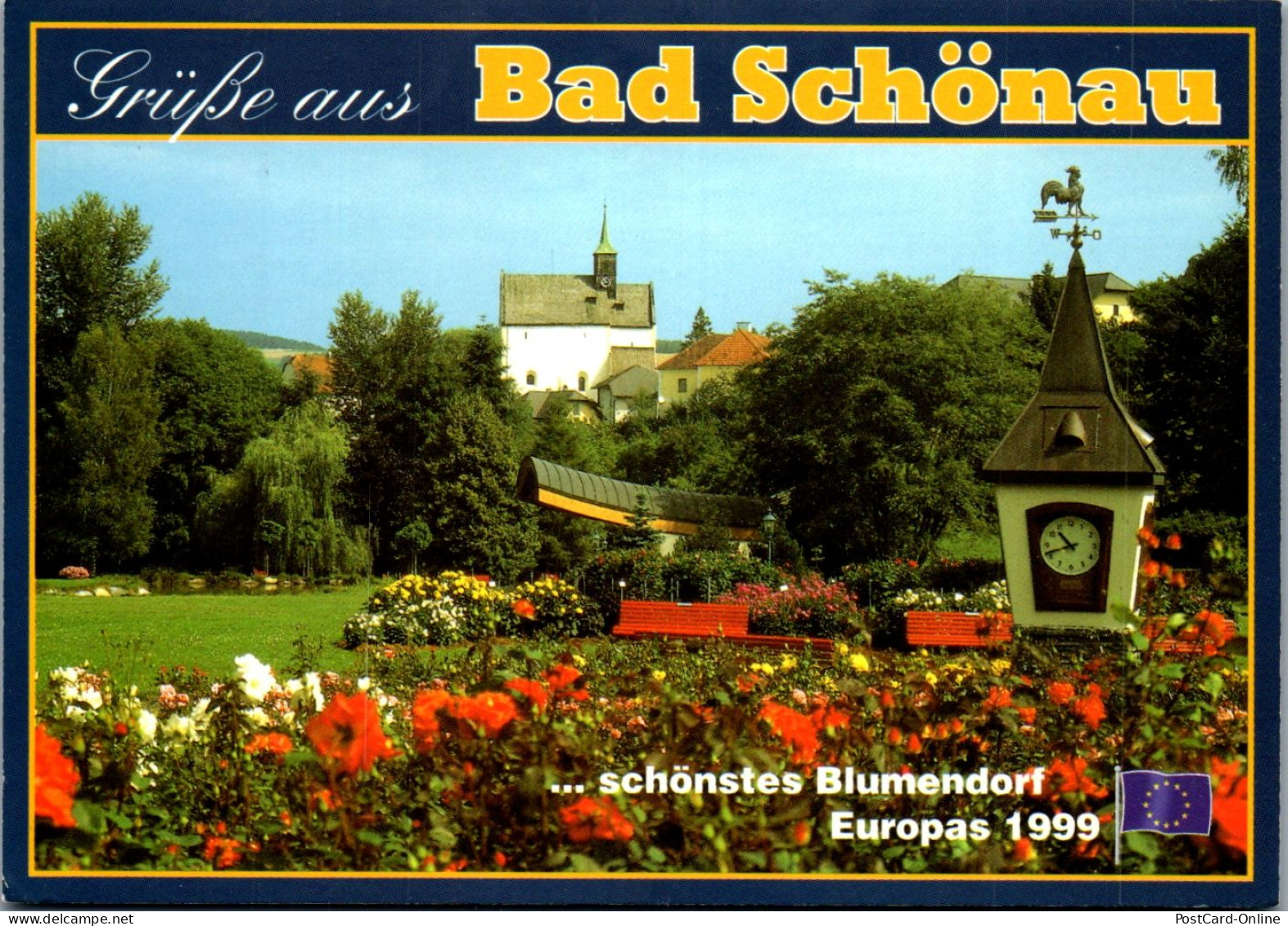 46583 - Niederösterreich - Bad Schönau , Bucklige Welt , Kurpark U. Wehrkirche - Gelaufen 2001 - Wiener Neustadt