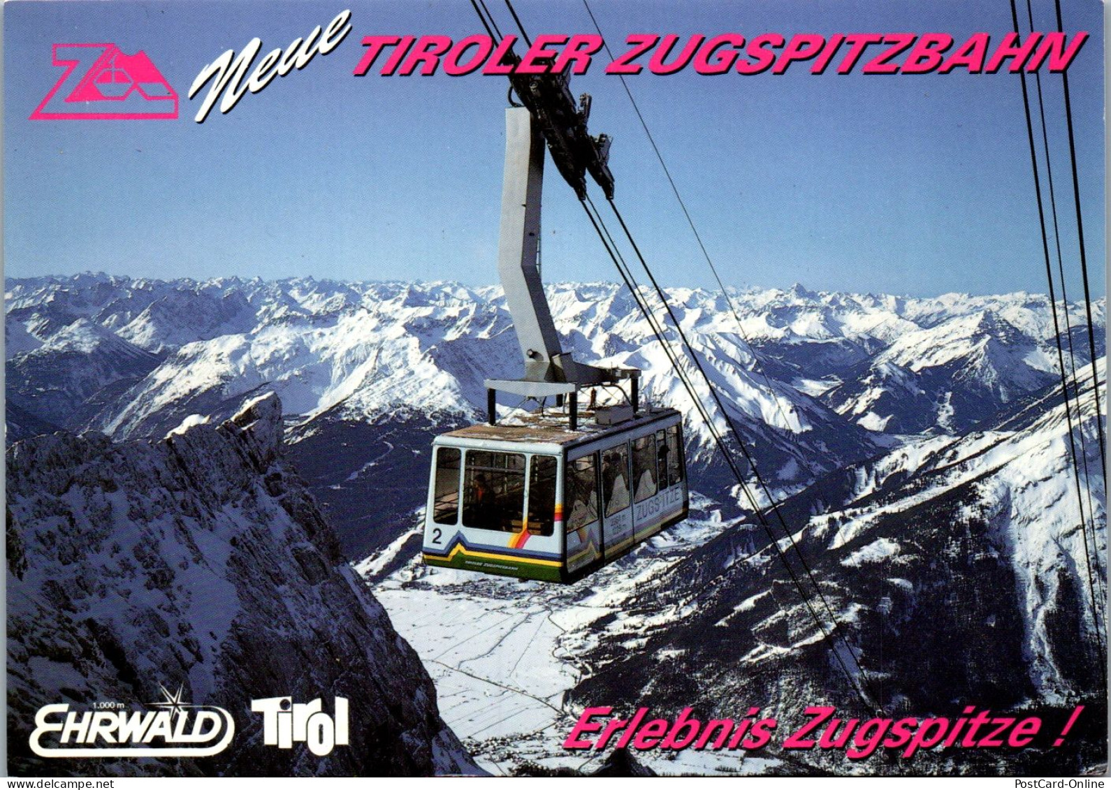 46577 - Tirol - Ehrwald , Tiroler Zugspitzbahn , Blick Ins Talbecken , Zugspitze - Gelaufen 1999 - Ehrwald