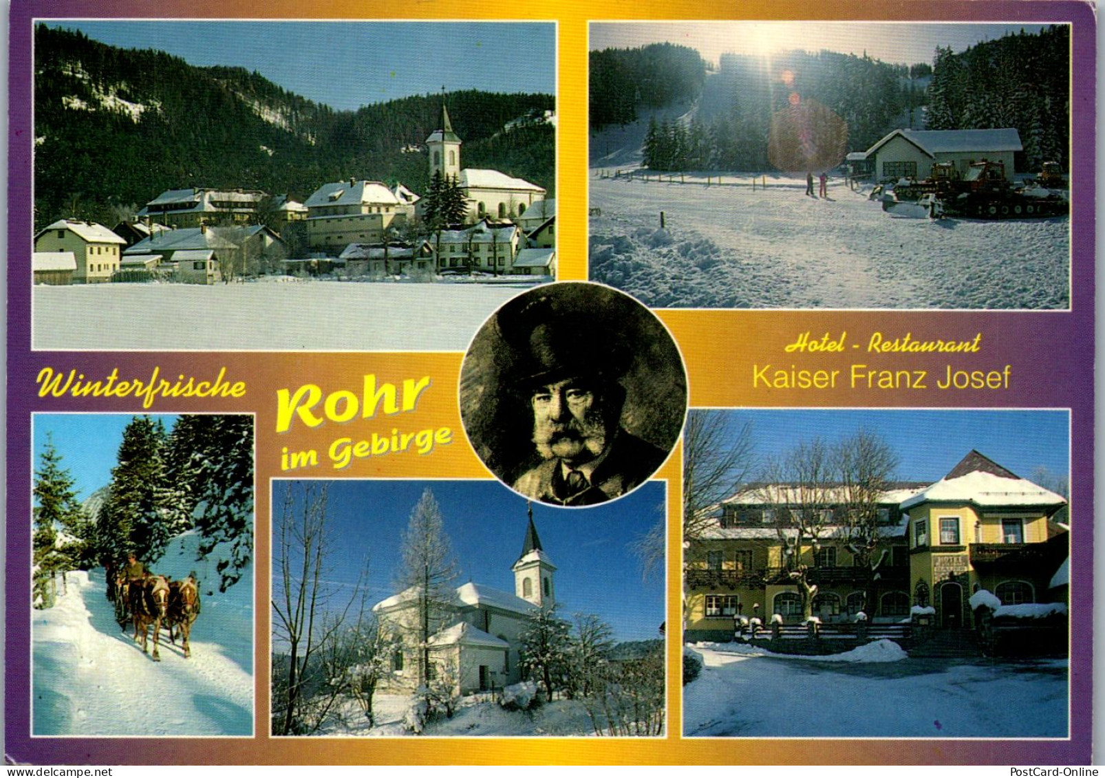 46581 - Niederösterreich - Rohr Im Gebirge , Hotel Kaiser Franz Josef , Fam. Bauer - Gelaufen 2001 - Wiener Neustadt