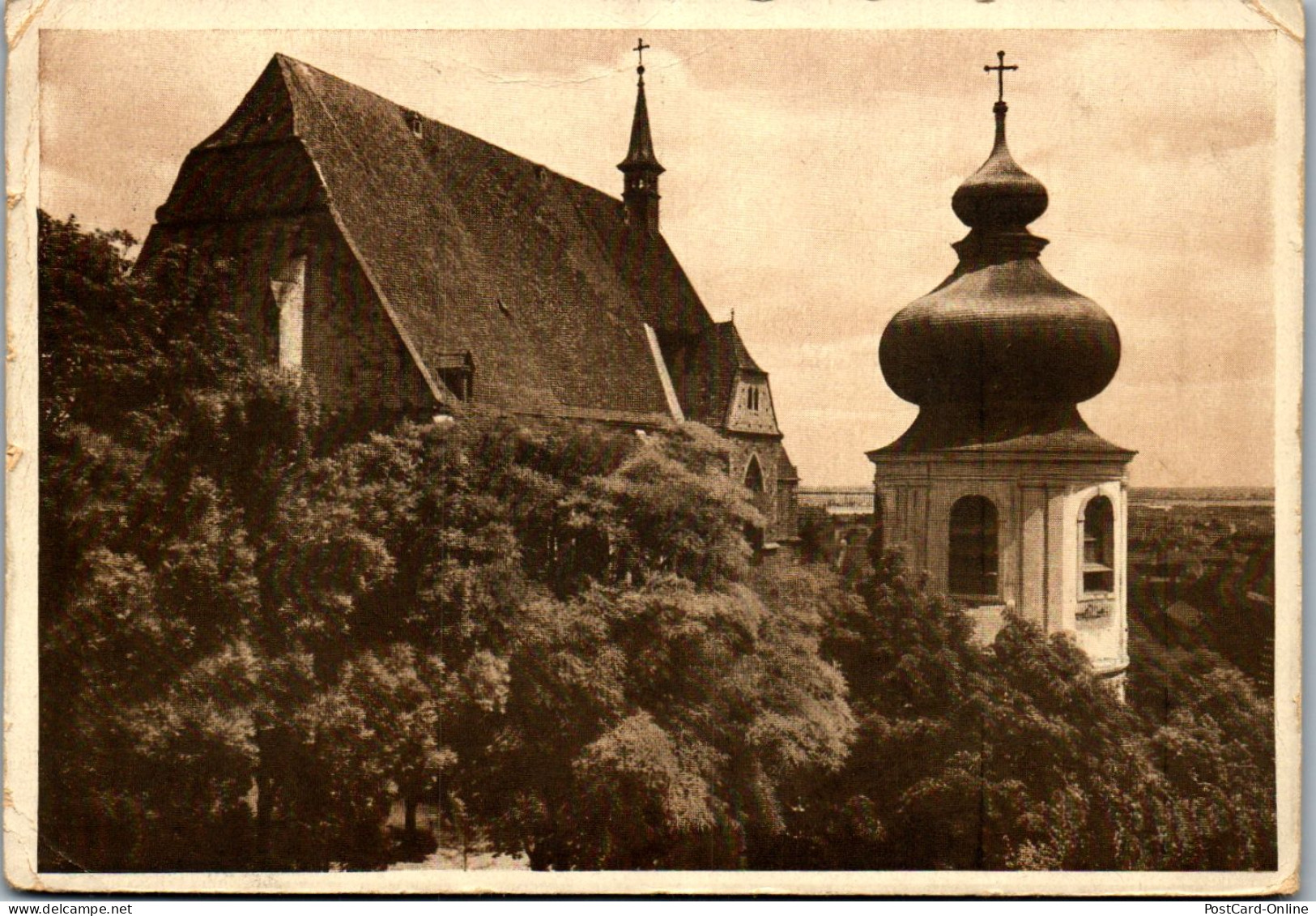 47167 - Niederösterreich - Mödling , Othmarkirche Mit Dem Karner - Gelaufen 1940 - Mödling