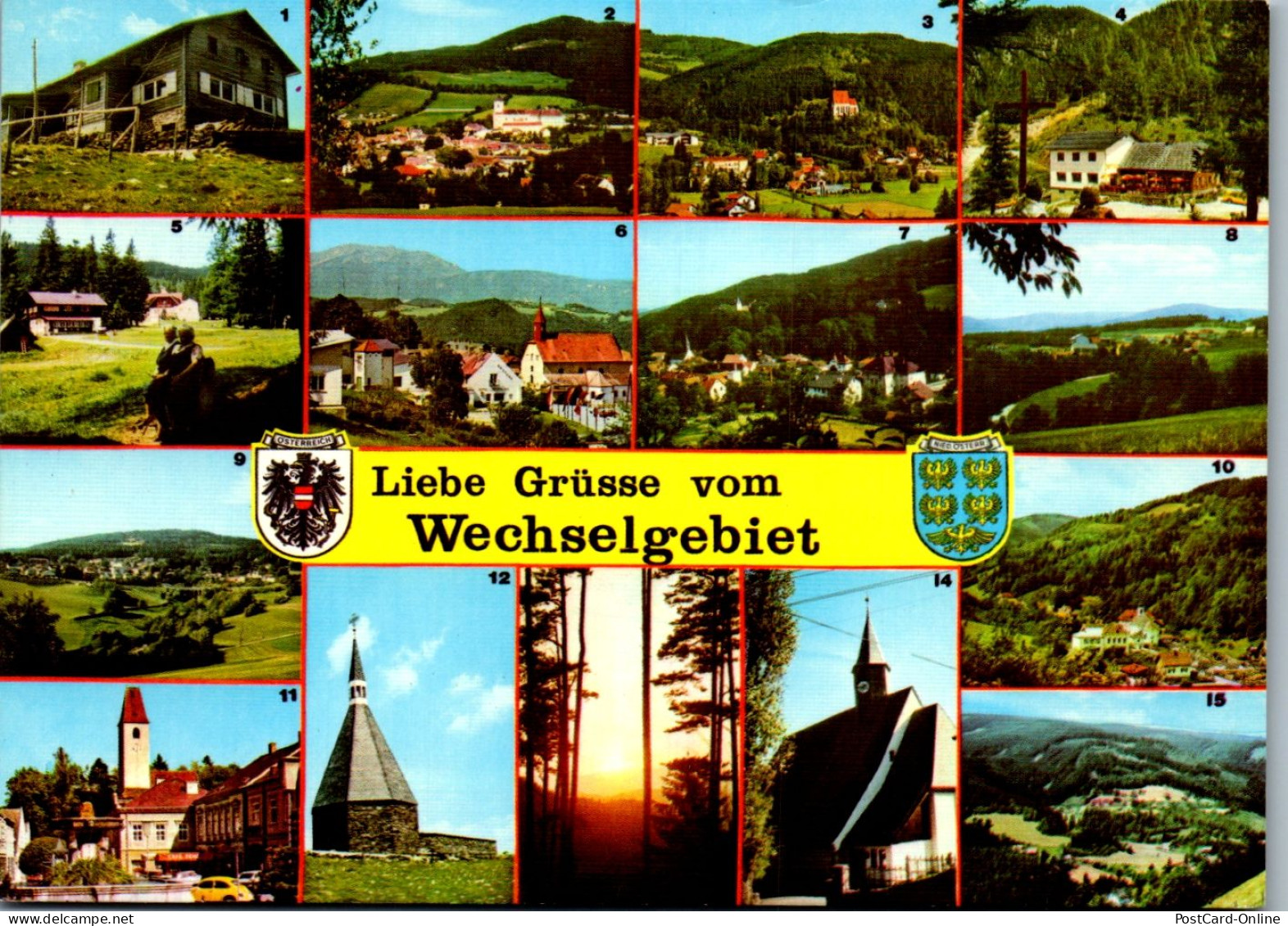 47156 - Niederösterreich - Wechsel , Wetterkogelhaus , Kirchberg , St. Corona , Trattenbach - Gelaufen 1984 - Wechsel