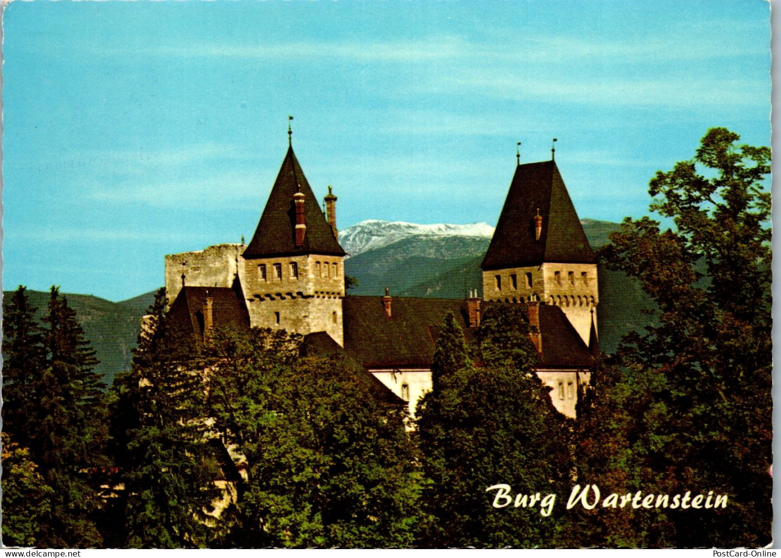 47155 - Niederösterreich - Gloggnitz , Burg Wartenstein Gegen Schneeberg - Gelaufen 1979 - Neunkirchen