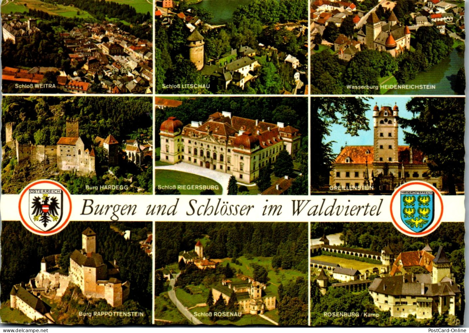 47146 - Niederösterreich - Waldviertel , Burgen Und Schlösser , Rappottenstein , Weitra , Hardegg , Greillenstein - Zwettl