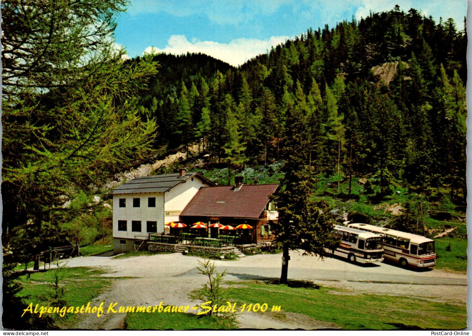 47119 - Niederösterreich - Trattenbach , Alpengasthof , Gasthof , Kummerbauer Stadl - Gelaufen 1982 - Neunkirchen