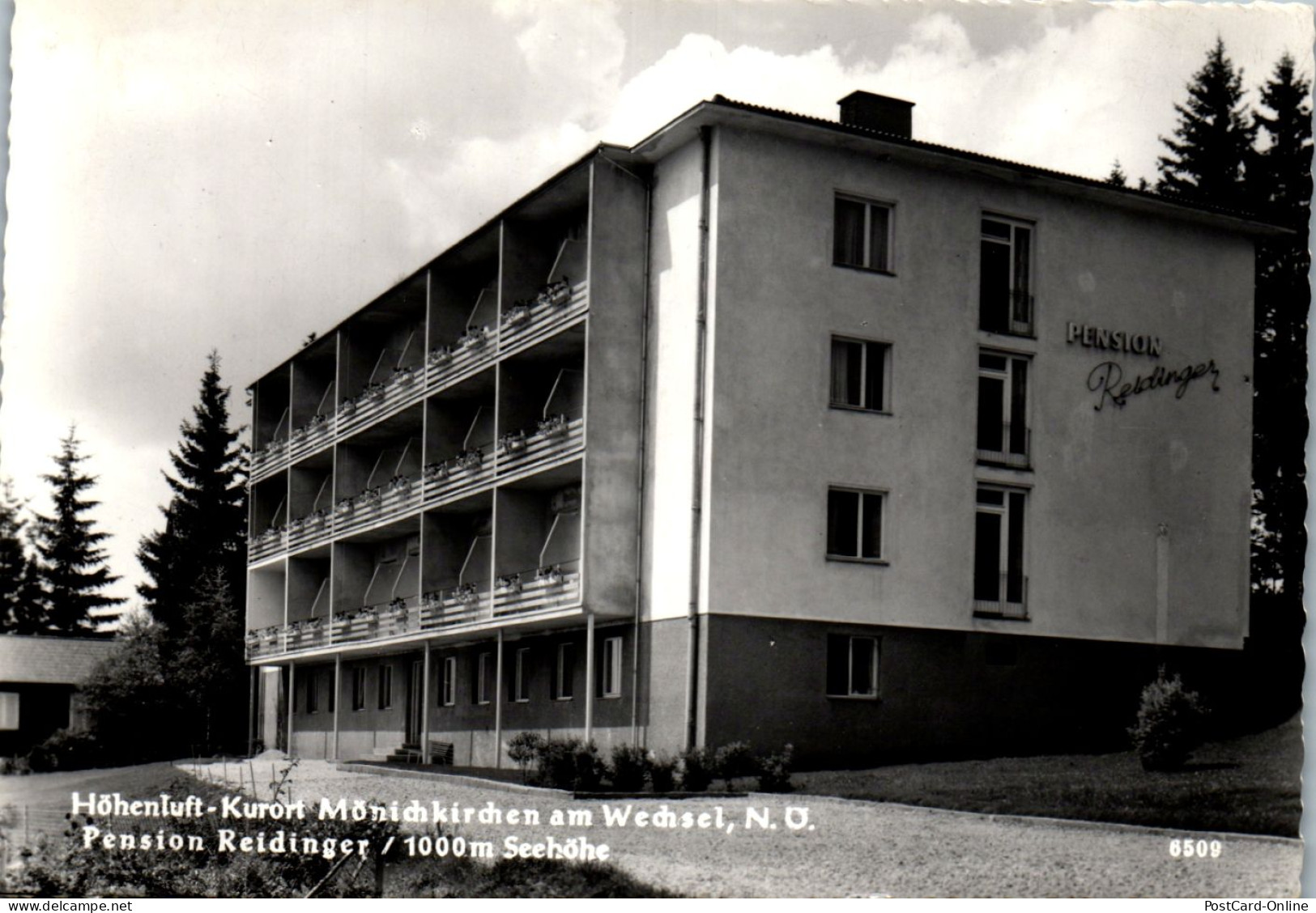 47085 - Niederösterreich - Mönichkirchen , Am Wechsel , Pension Reidinger - Gelaufen 1957 - Neunkirchen