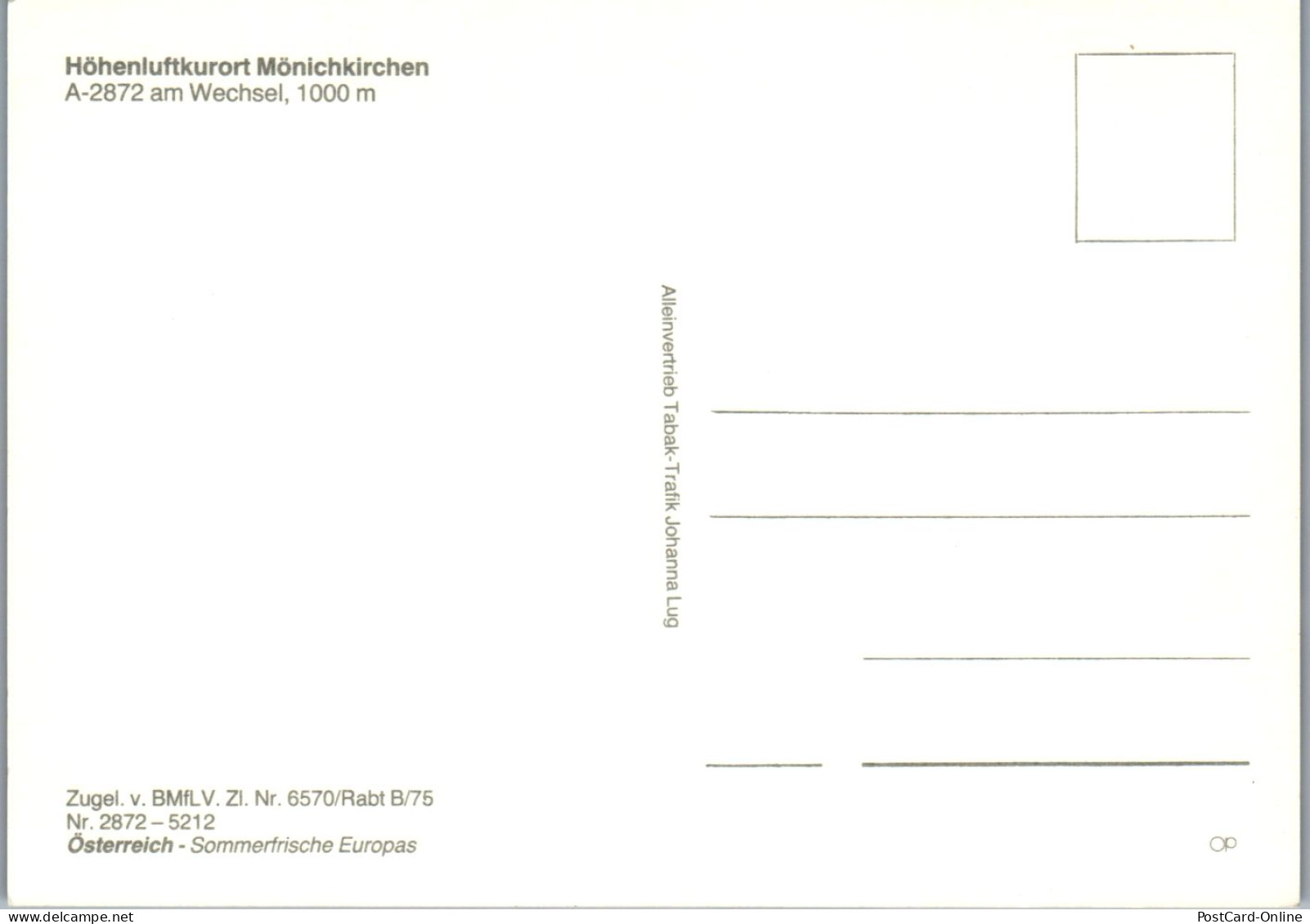 47080 - Niederösterreich - Mönichkirchen , Am Wechsel , Panorama - Nicht Gelaufen  - Neunkirchen