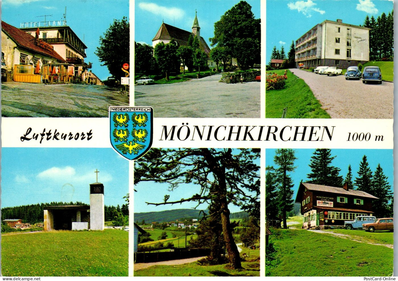 47074 - Niederösterreich - Mönichkirchen , Hotel Lang , Pension Reidinger , Mönichkirchner Schwaig - Gelaufen 1974 - Neunkirchen