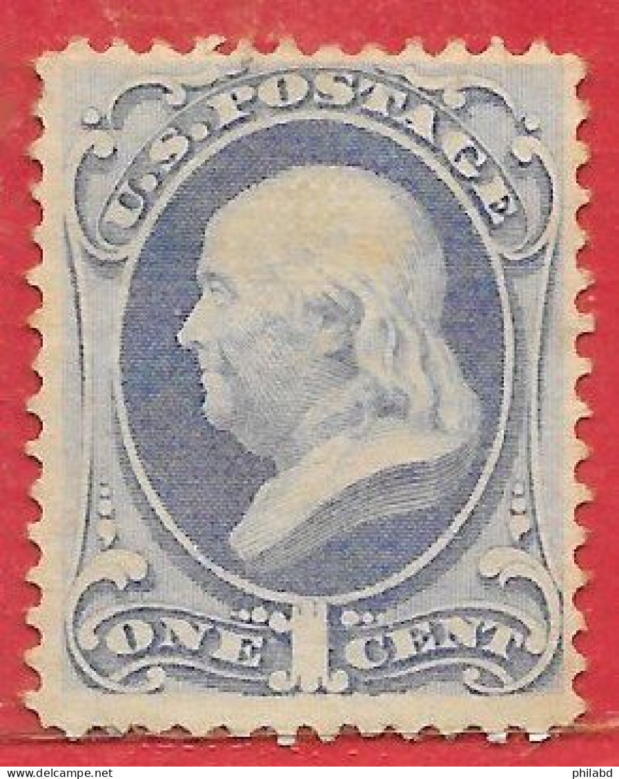 Etats-Unis D'Amérique N°39a 1c Outremer 1870-82 (grille En Relief/embossed Grid) (*) - Unused Stamps