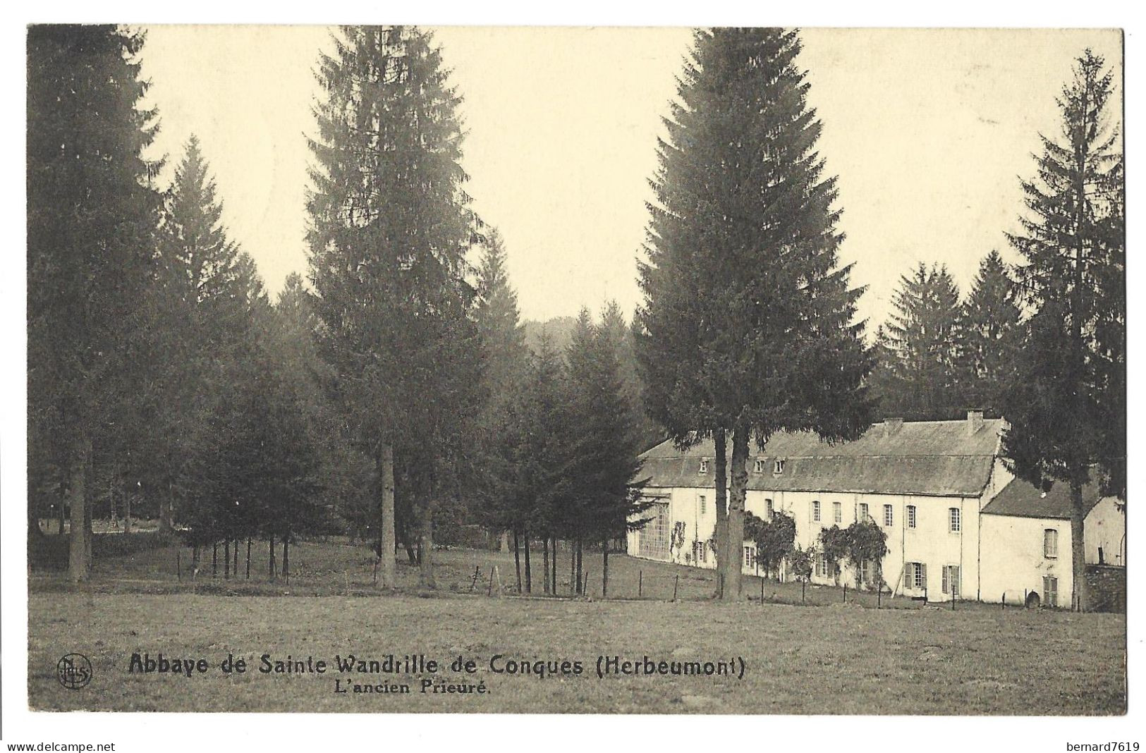 Belgique  -  Herbeumont - Abbaye  De Sainte  Wandrille  De Conques - Carte Ecrite Par Le Baron De Veron - Ancien Prieure - Herbeumont