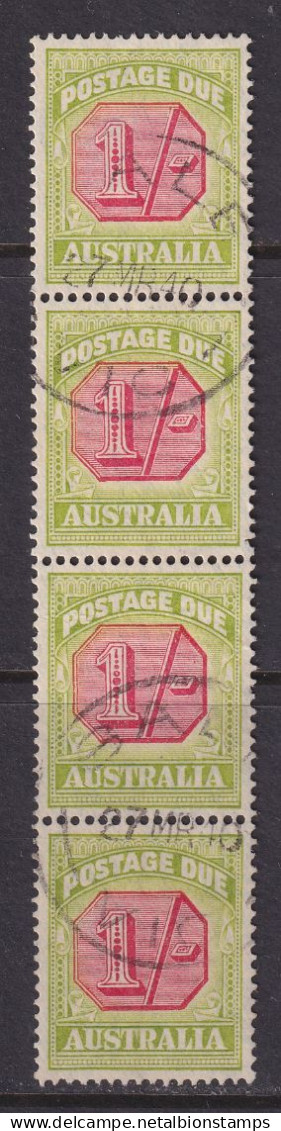 Australia, Scott J70 (SG D118), Used Strip Of Four - Strafport